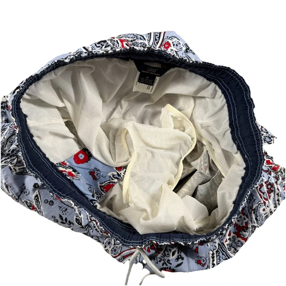 Brooks Brothers 346 Swim Trunks Lined Shorts Men's‎ Size M floral Blue